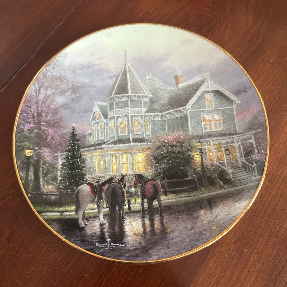 Bradex—A Holiday Gathering Vintage Collectible Decorative Plate